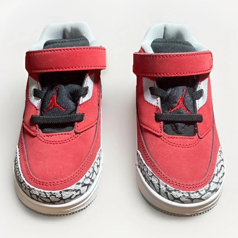 Jordan Toddlers‎ Spizike Low (TD) Sneakers Slip On Red Gray Size 9c NEW IN BOX